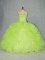 Glorious Floor Length Yellow Green Quinceanera Gown Sweetheart Sleeveless Lace Up