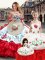 Custom Design Organza Sleeveless Floor Length Sweet 16 Dresses and Embroidery