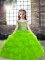Organza Off The Shoulder Sleeveless Lace Up Beading and Pick Ups Pageant Dress Wholesale in