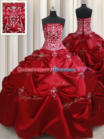 Sumptuous Sleeveless Beading and Pick Ups Lace Up 15th Birthday Dress - Click Image to Close