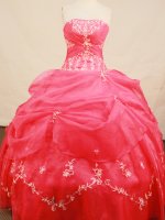 Tiffany & Co Best Seller Ball Gown Strapless Floor-Length Hot Pink Beading and Appliques Quinceanera Dresses Style FA-S-135[FAo13S15]