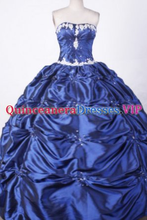 Beautiful Ball Gown Strapless Floor-length Beading Taffeta Quinceanera dress Style FAs-L-002
