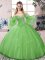 Fantastic Green Sweetheart Neckline Beading 15 Quinceanera Dress Long Sleeves Lace Up
