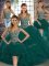 Floor Length Peacock Green Sweet 16 Dresses Straps Sleeveless Lace Up