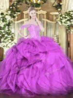 Flirting Floor Length Ball Gowns Sleeveless Lilac Quinceanera Dama Dress Lace Up(SKU SJQDDT1531002-2BIZ)