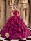 Balsta Sweden New Multi-color Ruffles Decorate Bodice Brand Quinceanera Dress Strapless Organza Ball Gown