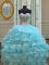 Glorious Organza Sleeveless Floor Length Sweet 16 Dress and Beading and Ruffles