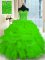 Sleeveless Beading and Ruffles Lace Up Quinceanera Dress