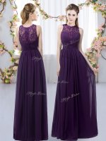 Dark Purple High-neck Neckline Lace Court Dresses for Sweet 16 Sleeveless Zipper(SKU BMT0461BIZ)