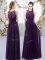 Dark Purple High-neck Neckline Lace Court Dresses for Sweet 16 Sleeveless Zipper