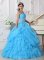 Dubuque Iowa/IA Aqua Blue Stylish Quinceanera Dress With Beaded Decorate