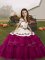 Straps Sleeveless Lace Up Winning Pageant Gowns Fuchsia Tulle