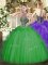 Pretty Green Sweetheart Lace Up Beading Quinceanera Gowns Sleeveless