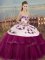 Fantastic Floor Length Fuchsia Sweet 16 Dresses Sweetheart Sleeveless Lace Up