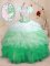 Multi-color Sleeveless Brush Train Beading and Appliques and Ruffles With Train Sweet 16 Dresses