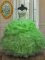 Nice Sleeveless Beading and Ruffles and Pick Ups Floor Length Vestidos de Quinceanera