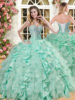 Gorgeous Sleeveless Beading and Ruffles Lace Up Ball Gown Prom Dress(SKU YSQD004-2BIZ)