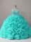Cute Aqua Blue Quinceanera Gown Sweet 16 and Quinceanera with Beading Sweetheart Sleeveless Lace Up