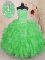 Beading and Ruffles Quince Ball Gowns Lace Up Sleeveless Floor Length