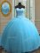 New Style Sweetheart Sleeveless Tulle 15th Birthday Dress Beading and Sequins Lace Up