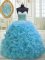 Great Organza Sleeveless Sweet 16 Dress Sweep Train and Beading and Sequins