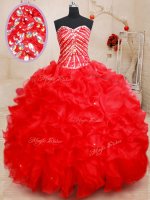 Sleeveless Lace Up Floor Length Beading and Ruffles Military Ball Gown(SKU PSSW0201BIZ)