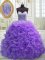 Classical Ball Gowns Sleeveless Purple Sweet 16 Dresses Sweep Train Lace Up