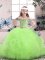 Sleeveless Floor Length Beading and Ruffles Lace Up Pageant Dress for Teens