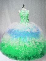 Scoop Sleeveless Zipper Quince Ball Gowns Multi-color Tulle(SKU PSSW1000-5BIZ)