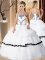 Exquisite Sweetheart Sleeveless Ball Gown Prom Dress Floor Length Beading and Embroidery White Organza