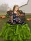Glorious Olive Green Organza Lace Up Little Girl Pageant Gowns Sleeveless Floor Length Embroidery and Ruffles