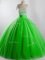 Glittering Ball Gowns Quinceanera Dresses Sweetheart Tulle Sleeveless Floor Length Lace Up