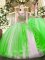 Tulle Lace Up Scoop Sleeveless Floor Length Quince Ball Gowns Beading and Ruffles