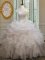 Sweetheart Sleeveless Organza Sweet 16 Dress Beading and Ruffles and Pick Ups Lace Up