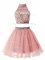 Sleeveless Zipper Knee Length Beading Quinceanera Dama Dress