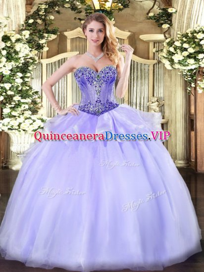 Sleeveless Beading Lace Up Quinceanera Dresses - Click Image to Close