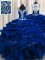 Zipple Up See Through Back Royal Blue Straps Zipper Beading and Ruffles and Sequins and Pick Ups Quinceanera Gowns Sleeveless