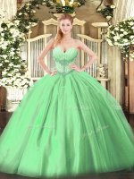 Exquisite Sweetheart Sleeveless Tulle Sweet 16 Dresses Beading Lace Up(SKU SJQDDT1410002-1BIZ)
