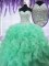 Beautiful Sequins Floor Length Apple Green Ball Gown Prom Dress Sweetheart Sleeveless Lace Up