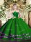 On Sale Ruffled Layers Sweet 16 Dresses Green Zipper Sleeveless Floor Length