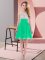 Turquoise Empire Chiffon Scoop Sleeveless Beading Mini Length Side Zipper Court Dresses for Sweet 16