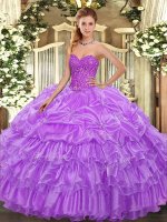 Fashion Floor Length Lavender Ball Gown Prom Dress Sweetheart Sleeveless Lace Up(SKU SJQDDT1500002-2BIZ)