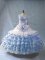Sweetheart Sleeveless Organza Quinceanera Dresses Embroidery and Ruffled Layers Lace Up