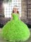 Straps Lace Up Beading Girls Pageant Dresses Sleeveless