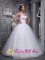 Beading And Appliques Decorate Tulle White Romantic Quinceanera Dress IN Dunkirk NY