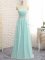 Apple Green Zipper Damas Dress Appliques and Ruching Sleeveless Floor Length