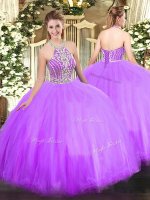 Floor Length Ball Gowns Sleeveless Lilac Quinceanera Gown Lace Up(SKU SJQDDT1020002BIZ)