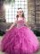 Sleeveless Beading Zipper Pageant Gowns For Girls