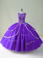 Scoop Sleeveless Tulle Quinceanera Dresses Beading and Appliques Zipper(SKU PSSW0754-1BIZ)