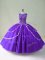 Scoop Sleeveless Tulle Quinceanera Dresses Beading and Appliques Zipper